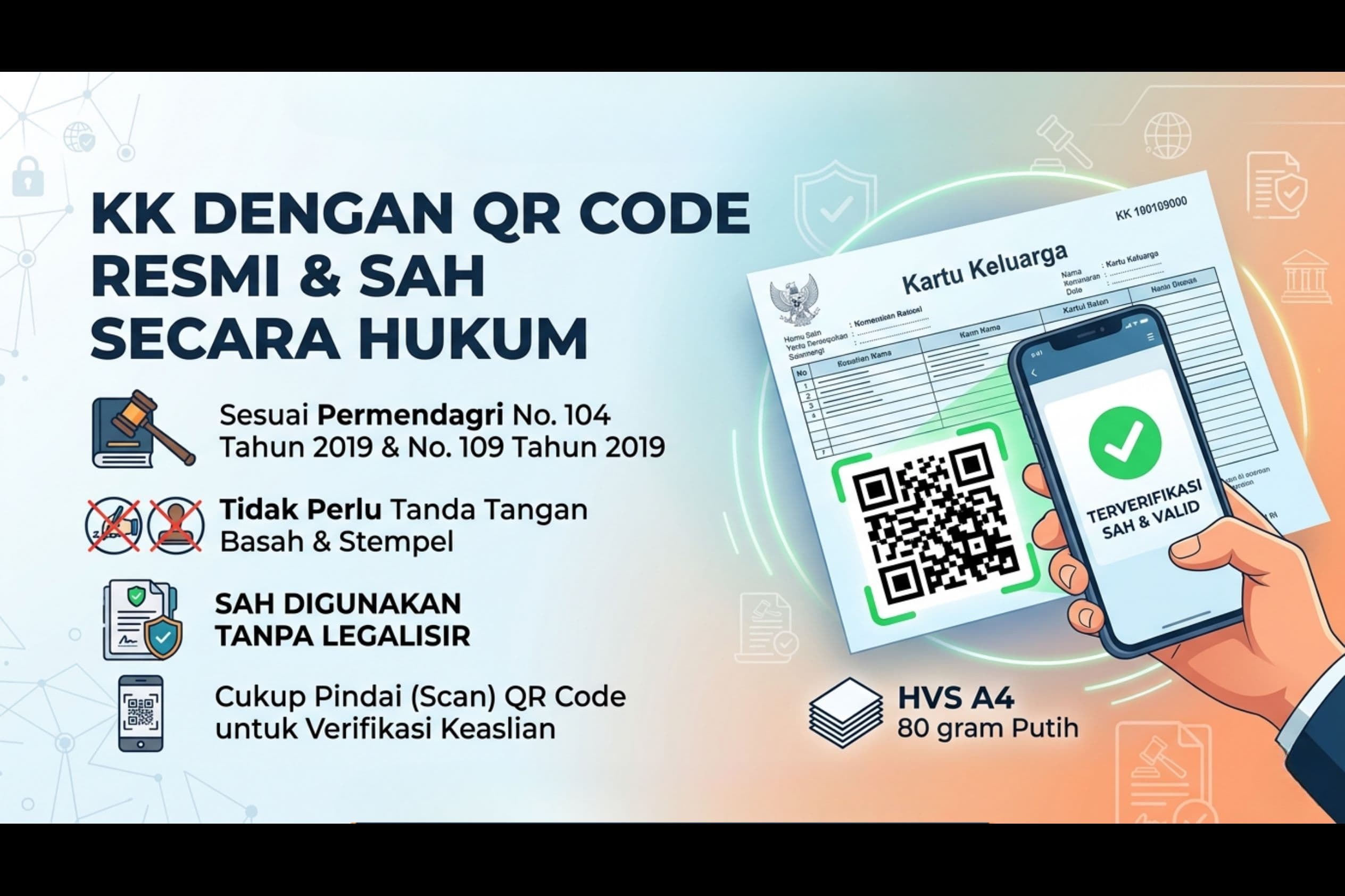 KK Ber-QR Code Sah Secara Hukum, Tidak Perlu Tanda Tangan Basah dan Legalisir